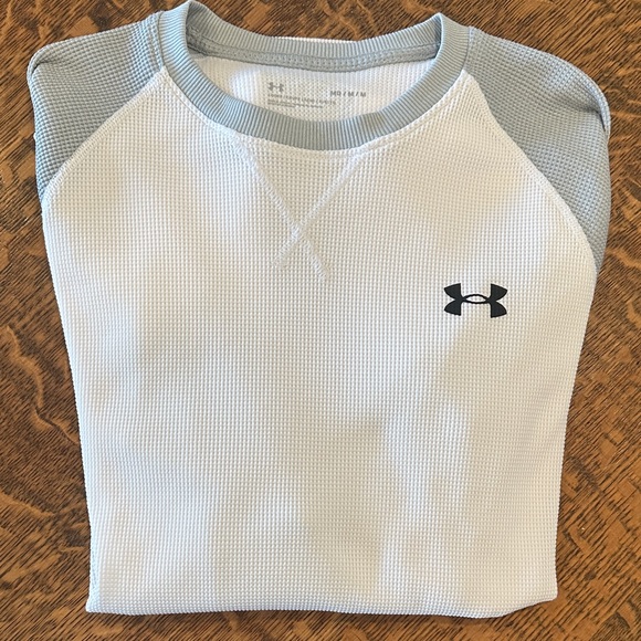 Under Armour Men's Shirt Long Sleeve Pullover Athletic Loose White & Gray Sz M - Picture 6 of 12
